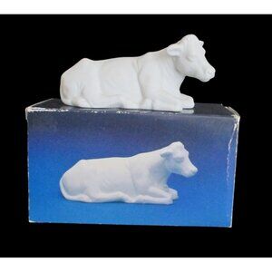Avon Nativity Collectibles The Cow Figurine  - Vintage 1987 White Porcelain